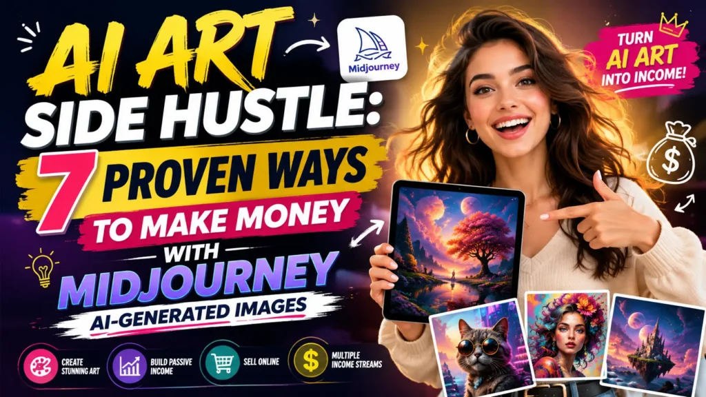 AI Art Side Hustle -7 Proven Ways to Make Money with Midjourney AI Art Side Hustle
