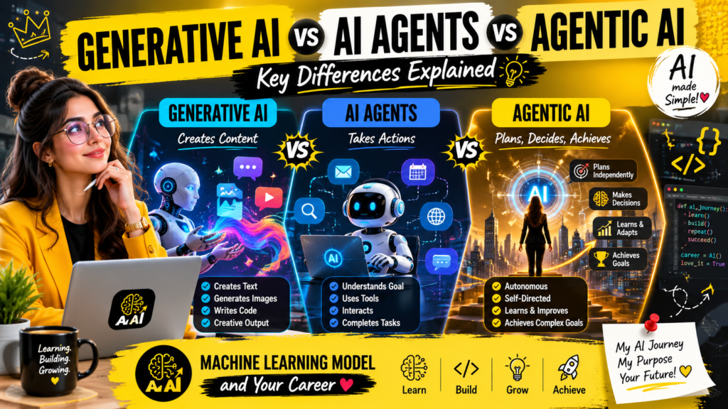 Generative AI vs AI Agents vs Agentic AI Key Differences Explained