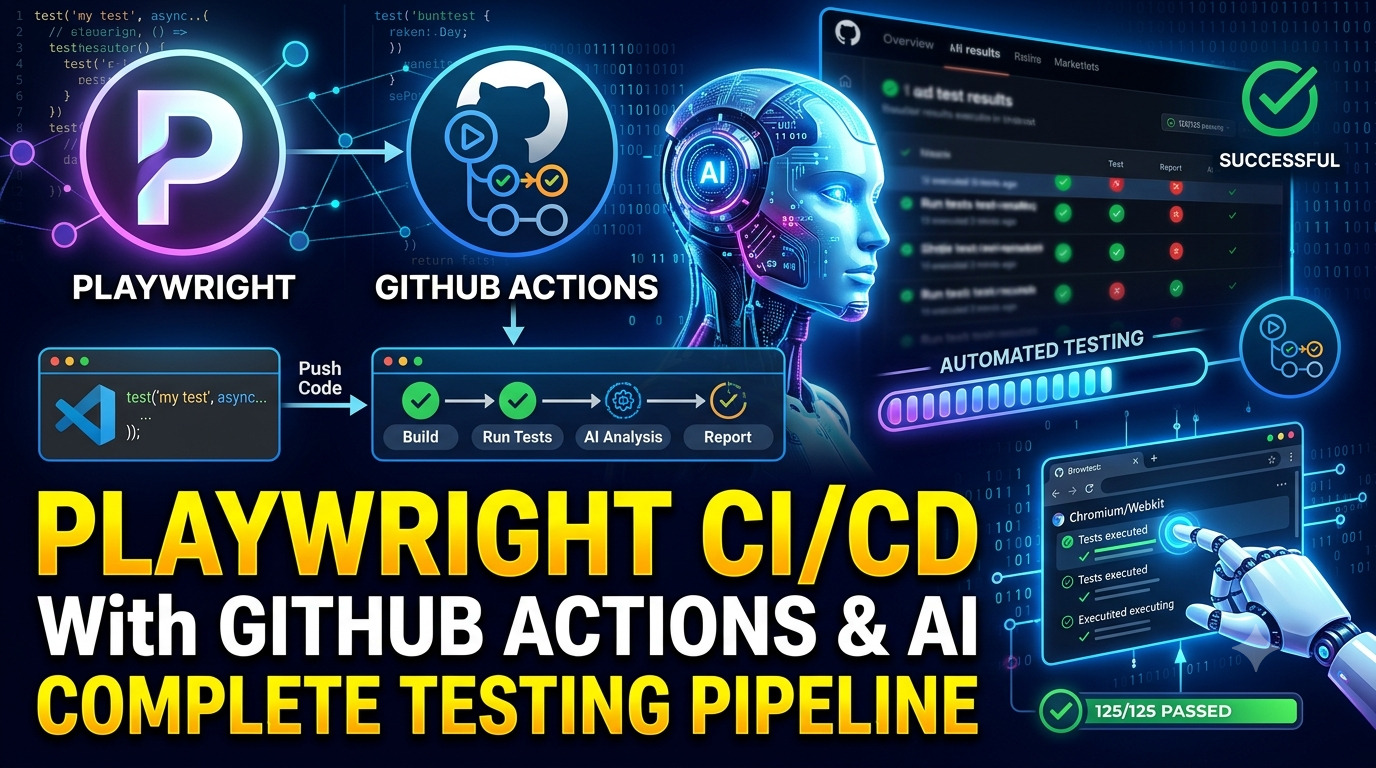 Playwright CI/CD setup with GitHub Actions and AI Complete Automation Testing Pipeline Guide